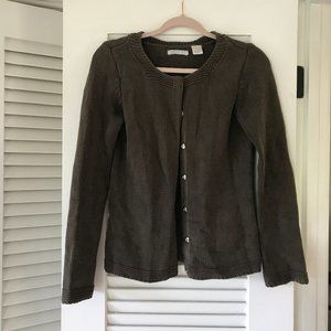 Deep Olive Chunky Cardigan